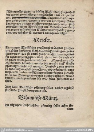 Behemische Müntz.
