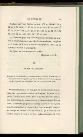 X. Le Roi au Landgrave (7 décembre 1602)