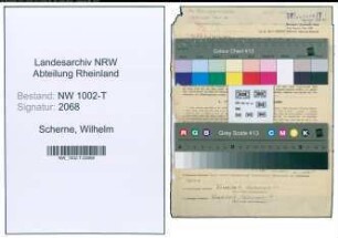 Entnazifizierung Wilhelm Scherne , geb. 22.09.1903 (Architekt)