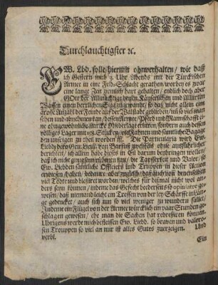 Durchlauchtigster [et]c.