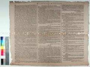 Bekanntmachung über die Einnahme Wiens am 13. Mai 1809 während des 5. Koalitionskrieges