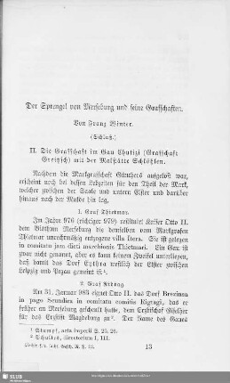 Der Sprengel von Merseburg und seine Grafschaften. (Schluß)