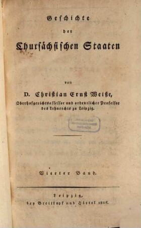 Geschichte der Chursächsischen Staaten, 4
