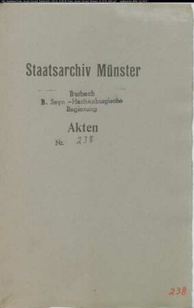 Untersuchung von Jagdexzessen diverser Untertanen im Grund Burbach und Selbach