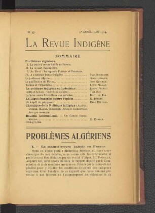 Problèmes Algériennes.