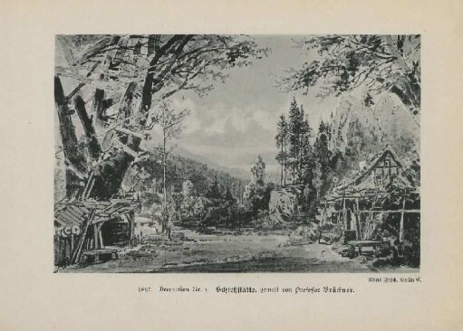 1897. Decoration Nr. 1. Schießstätte, gemalt von Professor Brückner