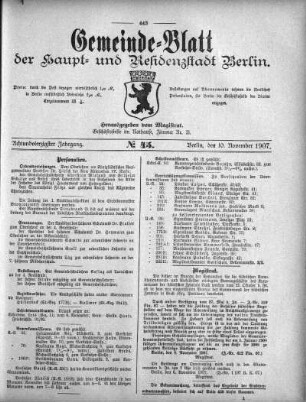 1907,45: No. 45, 10. November 1907