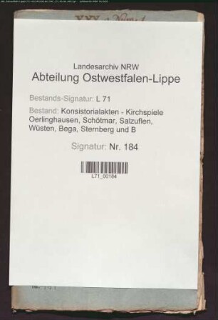 Besetzung der Küsterstelle