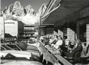 Bergstation Pecol mit Canazei und dem Lankofel