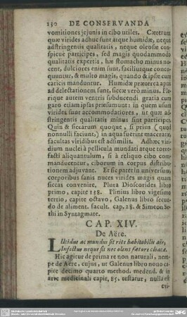 Cap. XIV. De Aëre