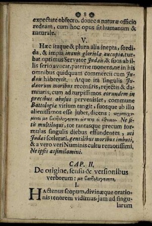 Cap. II. De origine, sensu & versionibus verborum.
