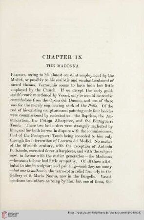 Chapter IX: The Madonna