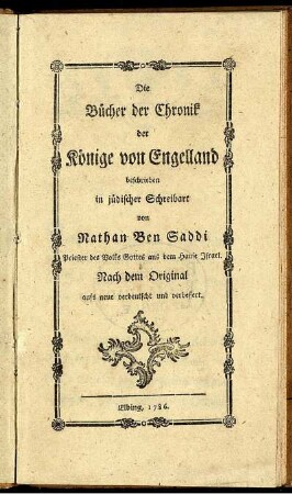 Die Bücher der Chronik der Könige von Engelland