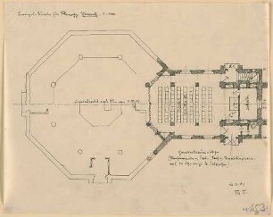 Fischer, Theodor; Planegg bei München (Bayern); Ev. Waldkirche - Grundriss