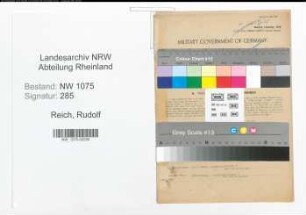 Entnazifizierung Rudolf Reich , geb. 21.04.1904 (Sparkasseninspektor)
