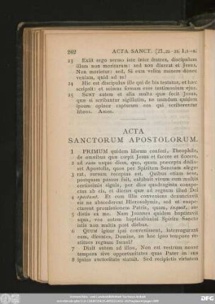 Acta Sanctorum Apostolorum.