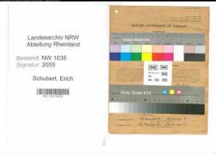 Entnazifizierung Erich Schubert , geb. 03.10.1903 (Steiger)