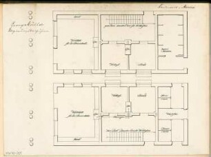 Pavillons auf dem Belle-Alliance-Platz, Berlin-Kreuzberg Monatskonkurrenz Februar 1905: Grundriss Erdgeschoss beider Pavillons