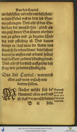 Das drit Capitel