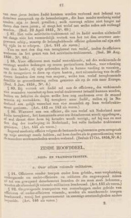 Zesde hoofddeel. Reis- en transportkosten