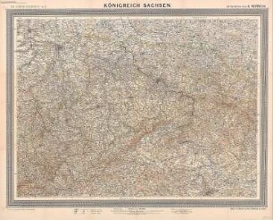Generalkarte des Königreichs Sachsen, 1:300 000, Lithographie, um 1890 : Königreich Sachsen / entworfen und gezeichnet von A. Herrich. - 1:300 000. - Glogau : Flemming , [um 1890]. - 1 Kt. ; 77 x 57 cm. - (Carl Flemmings General-Karten ; 19)