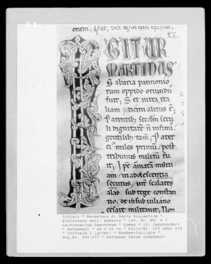 Lectionarium Sanctorum — Initiale I (gitur), Folio 273 / 173