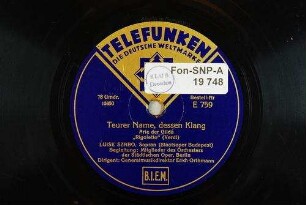 Teurer Name, dessen Klang : Arie der Gilda; "Rigoletto" / (Verdi)
