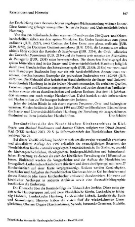 Beständeübersicht des Nordelbischen Kirchenarchives in Kiel, bearb. von Michael Brüchmann und Annette Göhres, redigiert von Ulrich Stenzel, (Informationsheft des Nordelbischen Kirchenarchives, 2) : Kiel, NEK-Archiv, 2005
