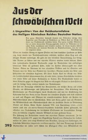 Von der Reichssturmfahne des Heiligen Römischen Reiches deutscher Nation.