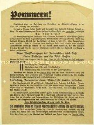 Aufruf der Deutschen Staatspartei zur Reichstagswahl am 31. Juli 1932