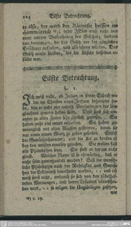 Eilfte Betrachtung