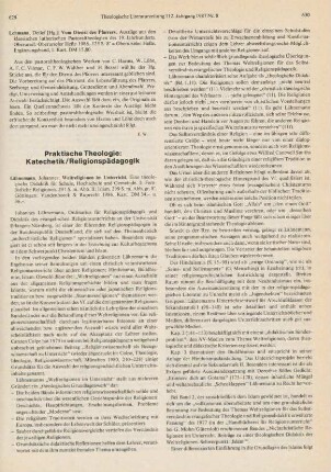 629-631 [Rezension] Lähnemann, Johannes, Weltreligionen im Unterricht