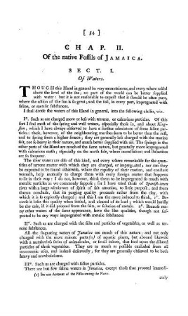 Chap. II. Of the native Fossils of Jamaica