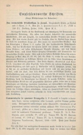 578-591 Empfehlenswerthe Schriften