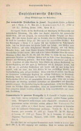 578-591 Empfehlenswerthe Schriften
