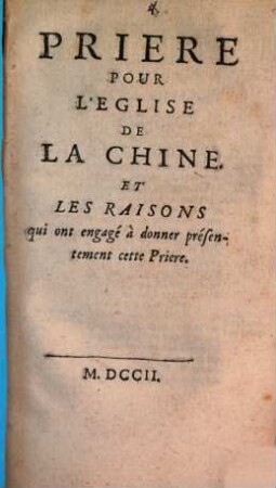 Prière pour l'église de la Chine