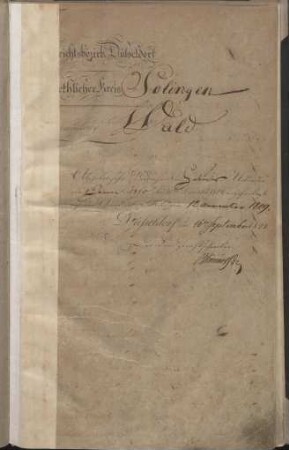 Dezennaltabellen 1810 - 1822 Geburten, Heiraten und Sterbefälle Wald