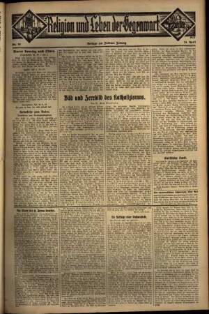 Dritte Ausgabe vom Sonntag, den 24. April 1932.