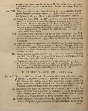 Historico - ethico - critica.