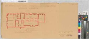 Erweiterungsbau des Krankenhauses Bardenberg. Wirtschaftsgebäude. Z.T. kolorierte Grundrisse und Schnitte. Unterkeller