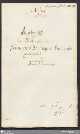 Fahrbericht von dem Grubengebäude Sonne- und Gottesgabe Fundgrube zu Erbisdorf in Bränder Refier - 17.6434 4.