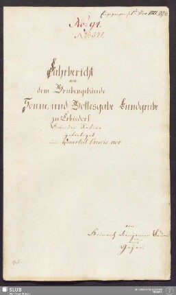 Fahrbericht von dem Grubengebäude Sonne- und Gottesgabe Fundgrube zu Erbisdorf in Bränder Refier - 17.6434 4.