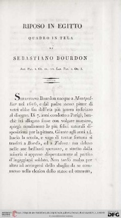Riposo in Egitto quadro in tela di Sebastiano Bourdon