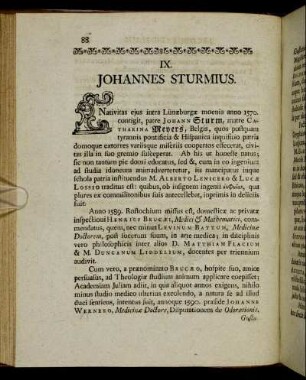 IX. Johannes Sturmius.