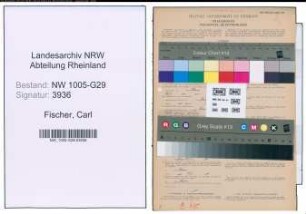 Entnazifizierung Carl Fischer , geb. 13.07.1883 (Bahnamtmann)