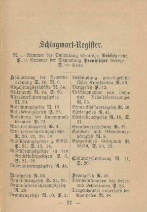 Schlagwort-Register.