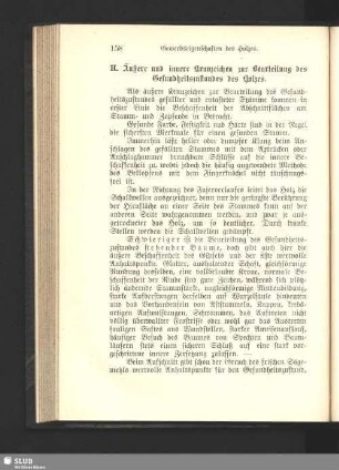 H. Äußere und innere Kennzeichen zur Beurteilung des Gesundheitszustandes des Holzes