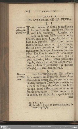 Caput X. De Successione In Feuda