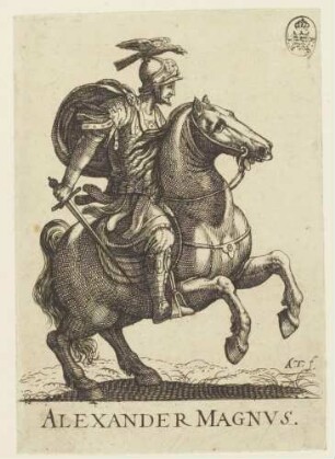 Alexander der Große (aus einer Serie von Kopien der Orlando Furioso-Serie mit veränderten Namensbezeichnungen)