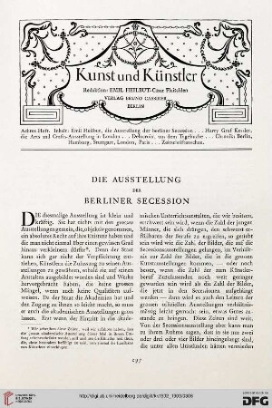 Die Ausstellung der Berliner Secession